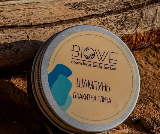 BIOWE - Твердий шампунь Блакитна глина - 50г