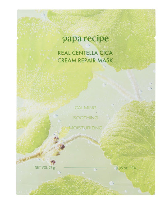 Papa Recipe - Real Centella Cica Cream Repair Mask - Відновлювальна тканинна маска з екстрактом центелли - 27г