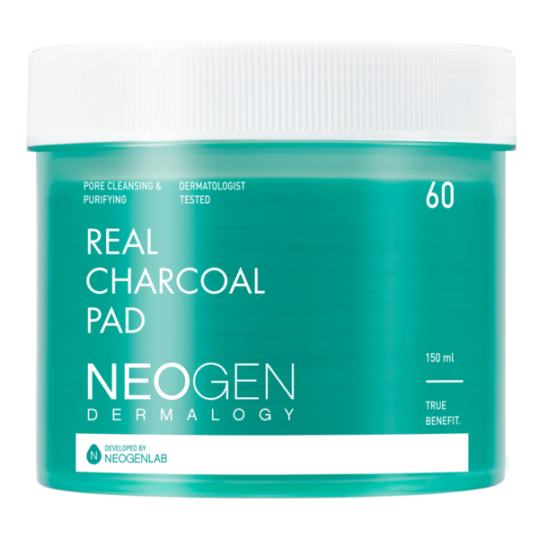 NEOGEN - DERMALOGY REAL CHARCOAL PAD - Очищувальні пілінг-диски з вугіллям - 60шт/150ml