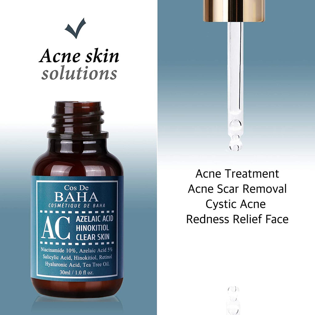 Cos De Baha - AC Serum with 5% Azelaic Acid & Retinol - Сироватка з 5% азелаїновою кислоти і ретинолом, 30 мл.