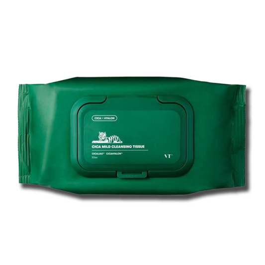 VT COSMETICS - CICA MILD CLEANSING TISSUE - Серветки для зняття макіяжу з центелою - 50 шт