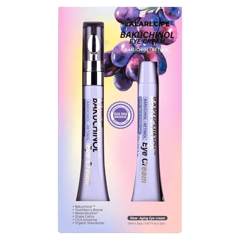 LALARECIPE - Bakuchinol Eye Cream - Крем під очі з бакучіолом - 20 мл + 20 мл запаска