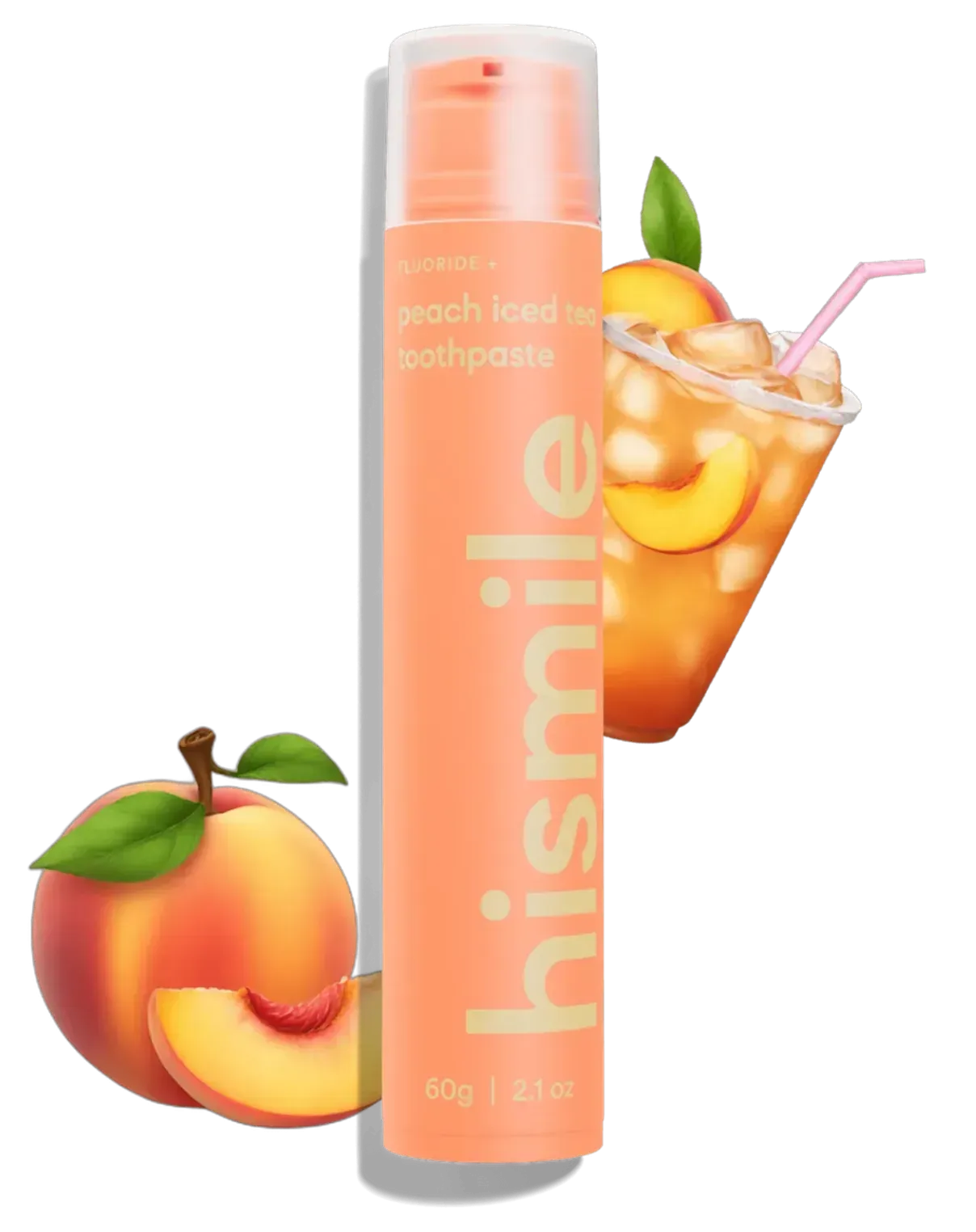 hismile - Peach Iced Tea Toothpaste - Зубна паста зі смаком холодного персикового чаю - 60г