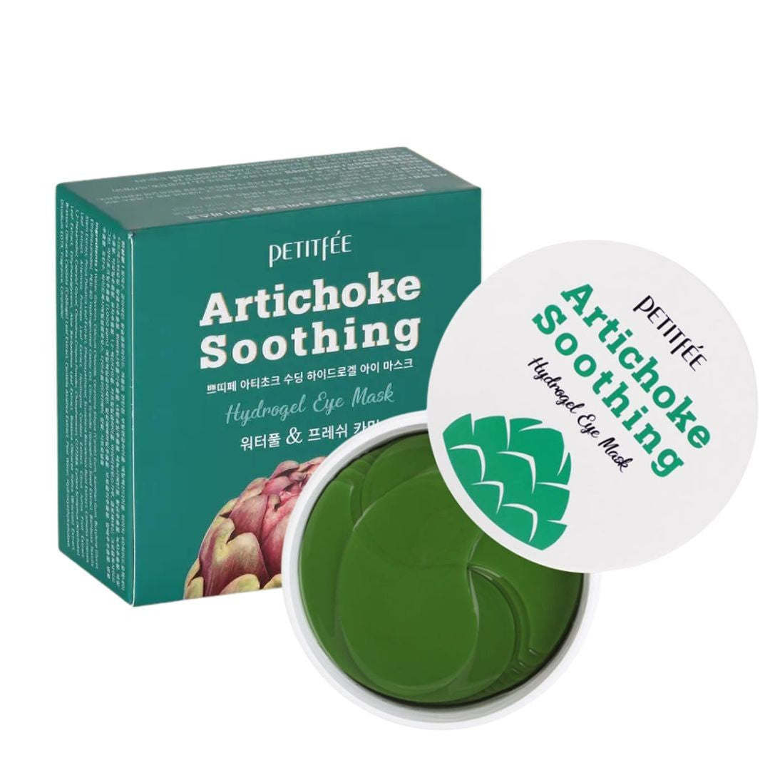 Petitfee - Artichoke Soothing Eye Mask - тонізуючі патчі під очі з артишоком - 60шт