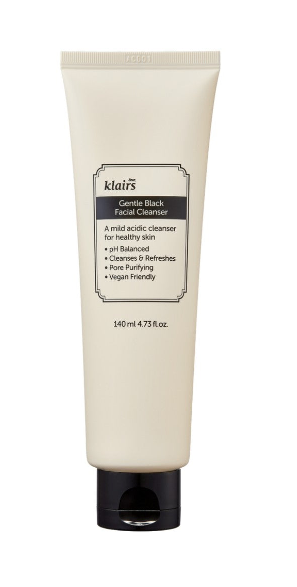 Dear, Klairs - Gentle Black Facial Cleanser - Пінка для вмивання обличчя - 140мл