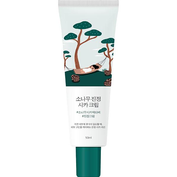 ROUND LAB - Pine Calming Cica Cream - Заспокійливий крем для обличчя з центелою та сосною - 50 мл