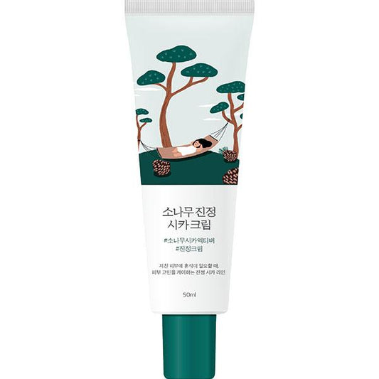 ROUND LAB - Pine Calming Cica Cream - Заспокійливий крем для обличчя з центелою та сосною - 50 мл