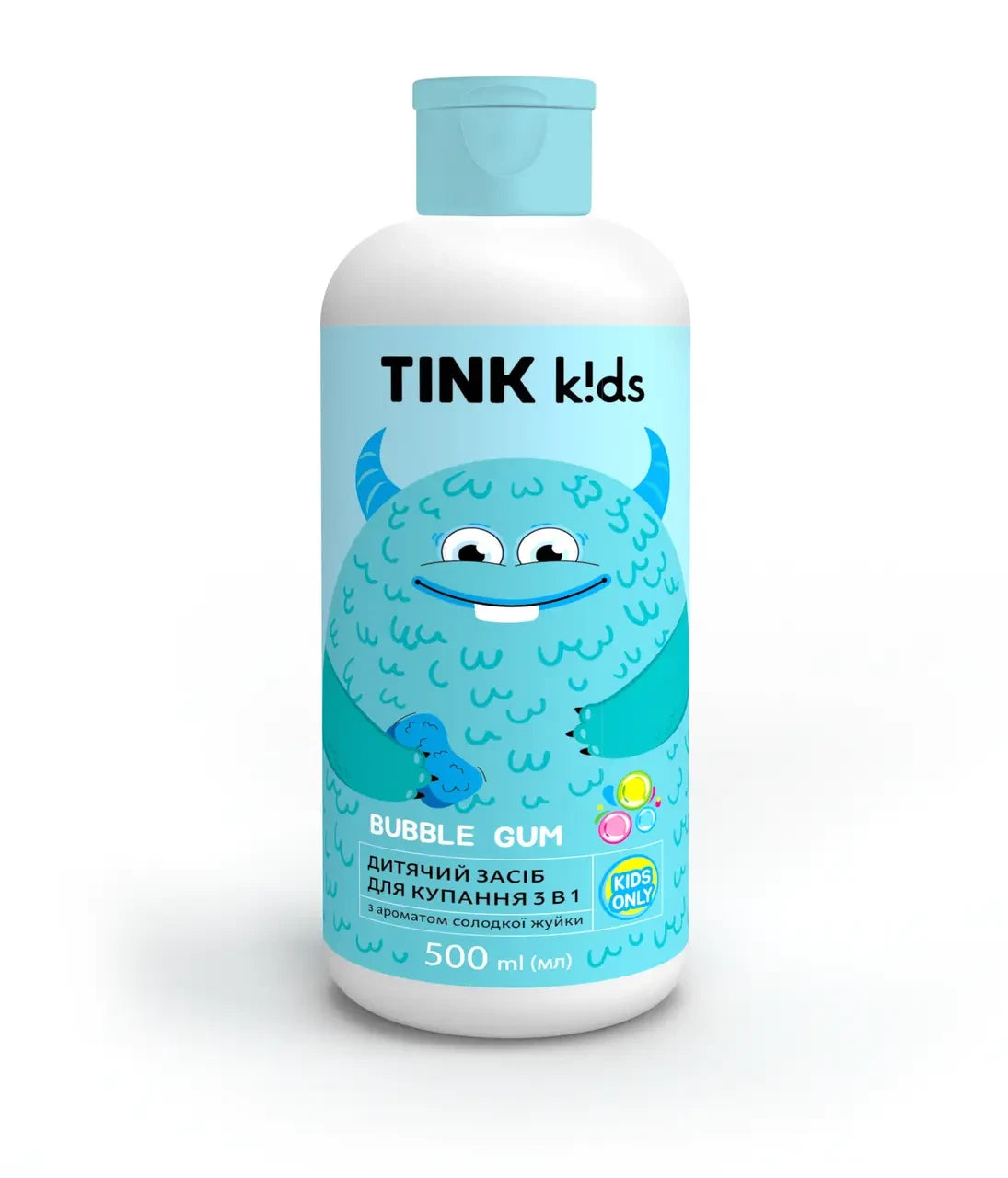 Tink kids - Bubble Gum - Дитячий засіб для купання 3в1 - 500 мл