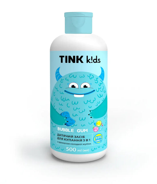 Tink kids - Bubble Gum - Дитячий засіб для купання 3в1 - 500 мл
