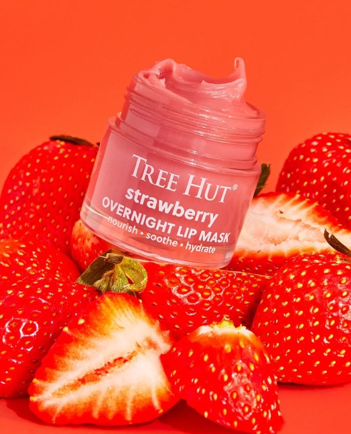 Tree Hut - Strawberry Overnight Lip Mask - Нічна маска для губ - Полуниця - 17 г.