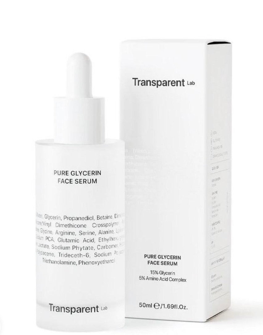 TRANSPARENT LAB - PURE GLYCERIN FACE SERUM - Зволожуюча сироватка з гліцерином - 50мл