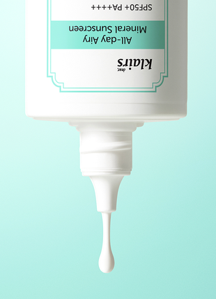 DEAR, KLAIRS - All-day Airy Mineral Sunscreen - Мінеральний сонцезахисний крем, 10 мл