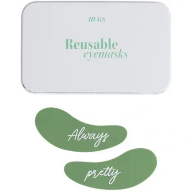 Hugs - Reusable Eyemasks green - Багаторазові патчі для посилення зволоження та освітлення зони навколо очей - 2шт
