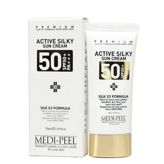 Medi-Peel - Active Silky Sun Cream SPF50+ PA+++ - СПФ на змішаних фільтрах - 50мл
