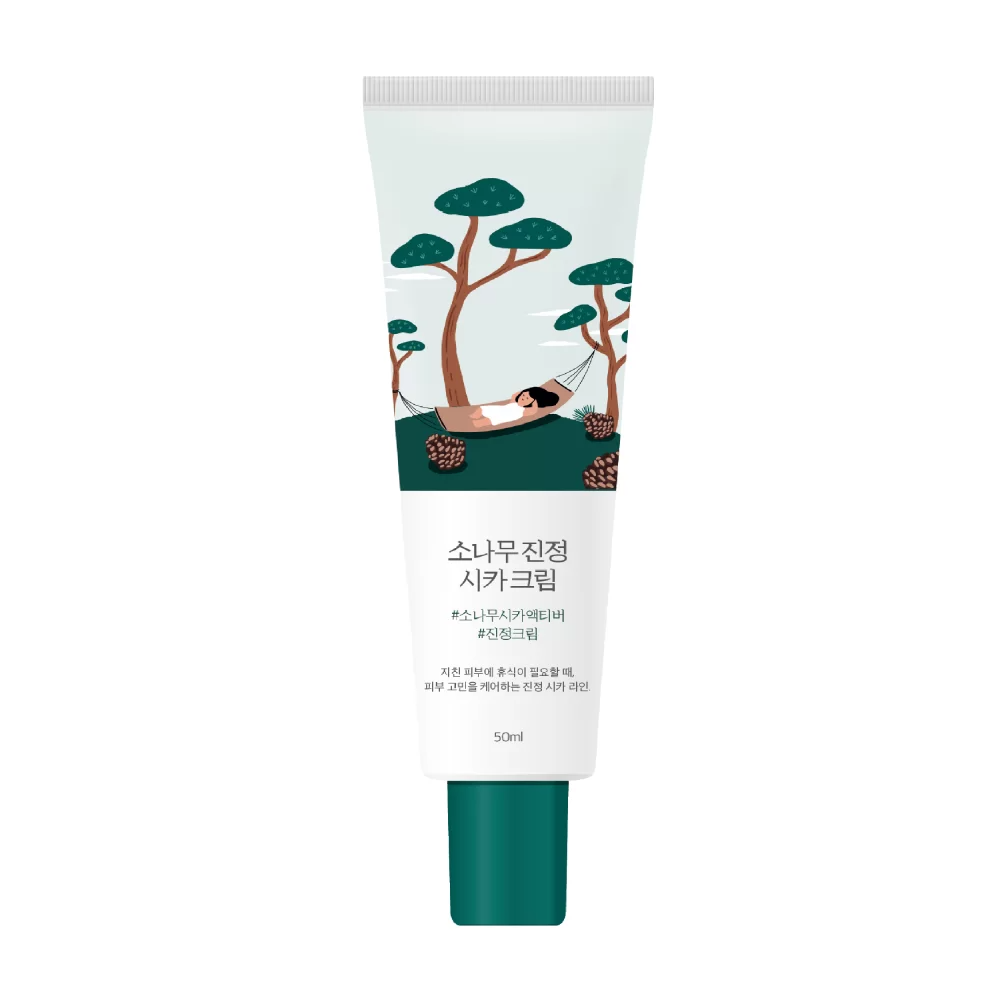 ROUND LAB - Pine Calming Cica Cream - Заспокійливий крем з екстрактом голок сосни, 50 мл.