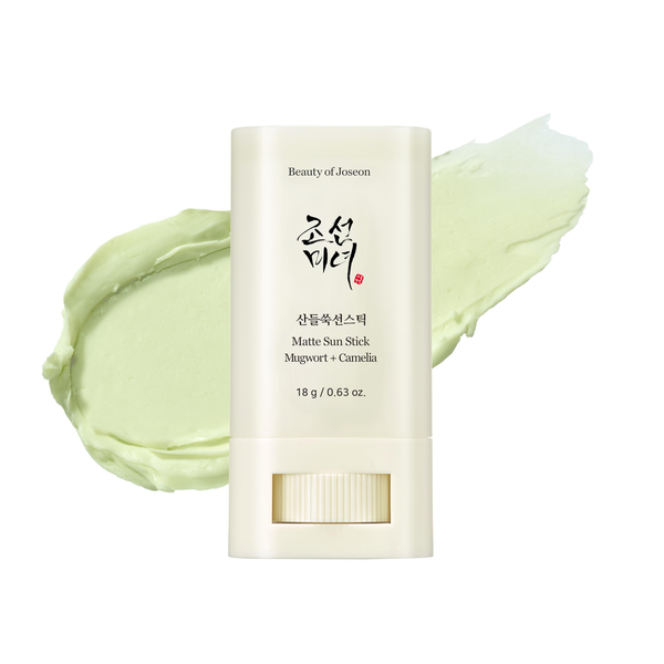BEAUTY OF JOSEON - Matte Sun Stick Mugwort+Camelia SPF 50+ - Сонцезахисний стік на основі екстракту полину та зеленого чаю, 18 г.