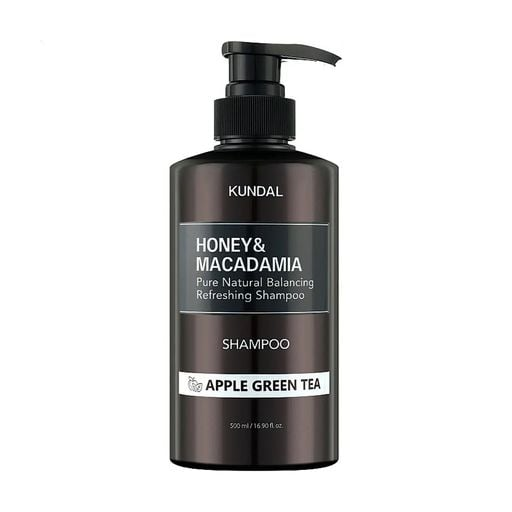 Kundal Шампунь відновлюючий ЗЕЛЕНИЙ ЧАЙ - Honey & Macadamia Pure Natural Balancing Refreshing Shampoo, 500 мл.