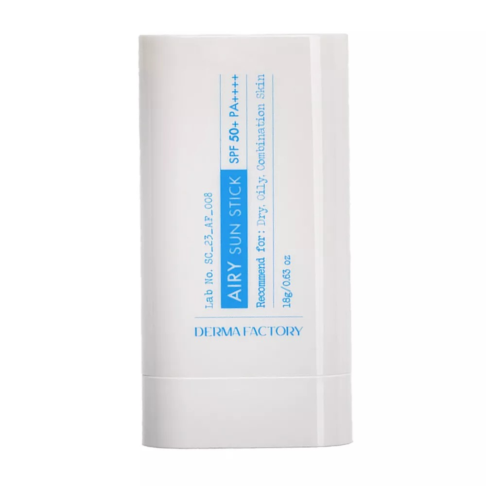 Derma Factory - Airy Sun Stick SPF50+ PA++++ - Оксамитовий сонцезахисний бальзам - стік - 18г