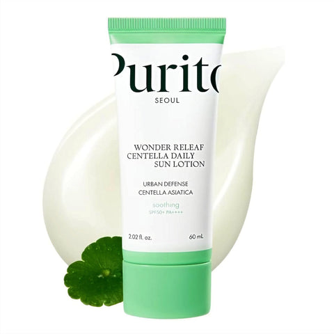 Purito - Seoul Wonder Releaf Centella Daily Sun Lotion SPF 50 - сонцезахисний крем для чутливої шкіри, 60 ml.