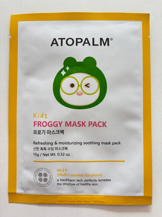 ATOPALM – Kids Froggy Mask Pack — Дитяча освіжаюча та зволожувальна маска для обличчя - 15 г