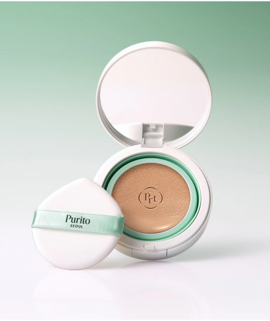 PURITO - Seoul Wonder Releaf Centella BB Cushion 21 Light Beige - BB-кушон з центеллою, 15 г + 15 г
