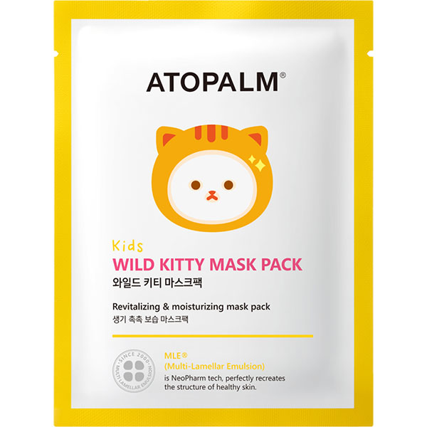 Atopalm - Wild Kitty Mask Pack Kids - Маска тканинна розгладжуюча для дітей - 15 г