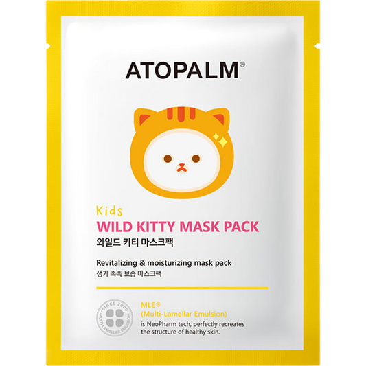 Atopalm - Wild Kitty Mask Pack Kids - Маска тканинна розгладжуюча для дітей - 15 г