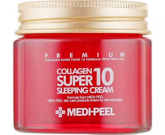 Medi-Peel - Collagen Super 10 Sleeping Cream - Нічний омолоджуючий крем з колагеном - 70мл