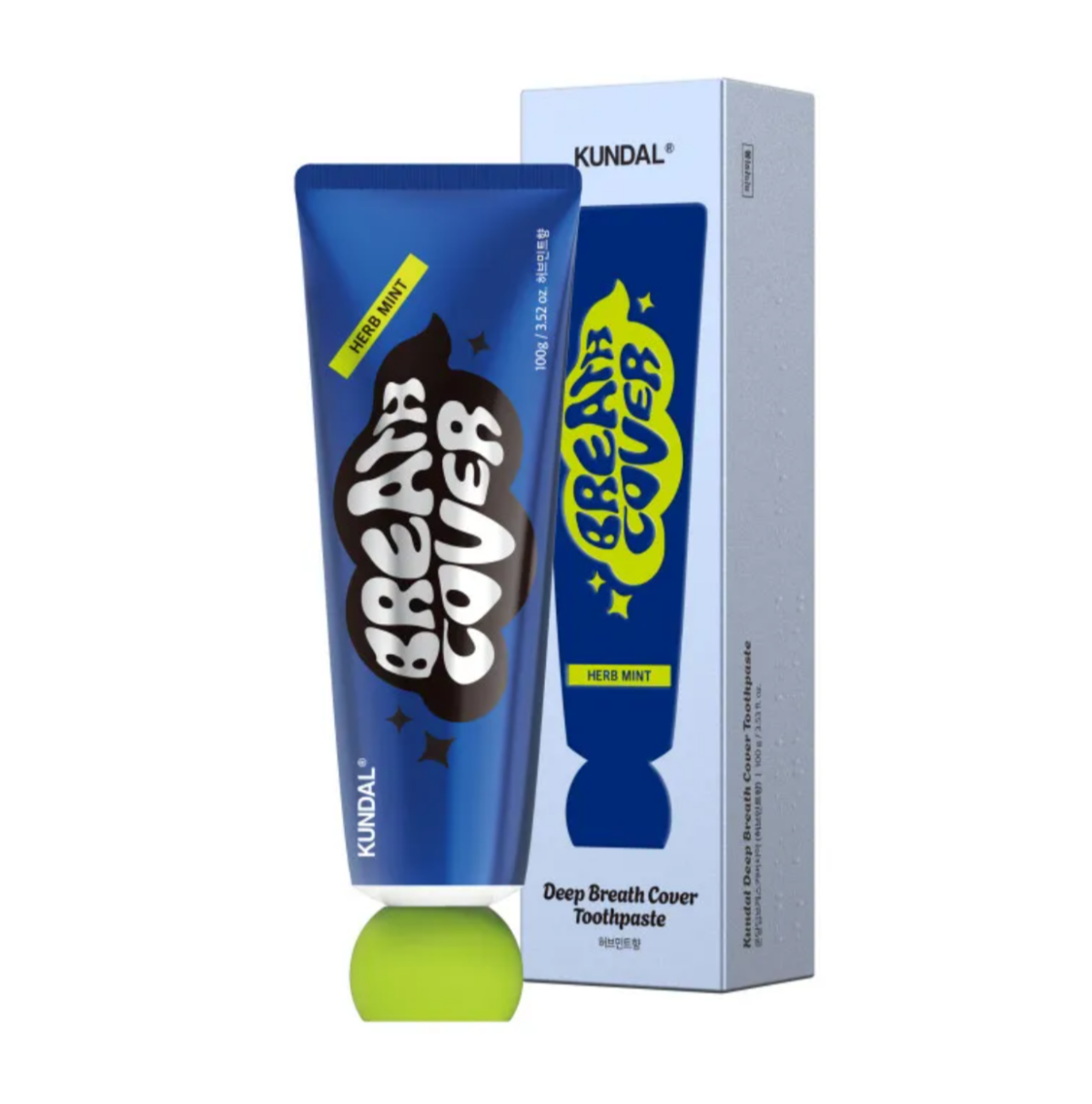 Kundal - Deep Breath Cover Toothpaste Herb Mint - Зубна паста комплексна “М’ята і трави” - 100г