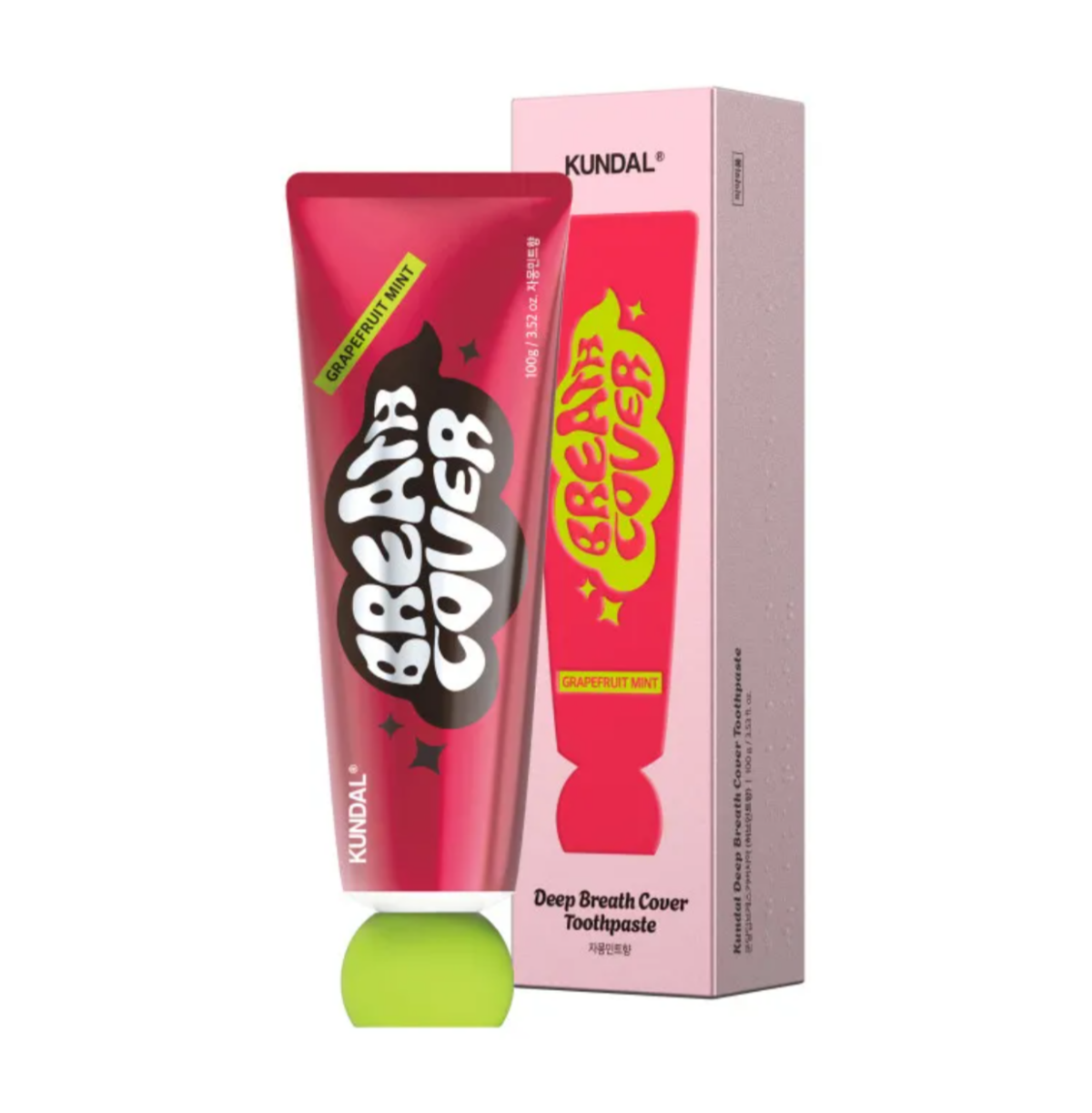 Kundal - Deep Breath Cover Toothpaste Grapefruit Mint - Зубна паста комплексна “Грейпфрут і м’ята” - 100г