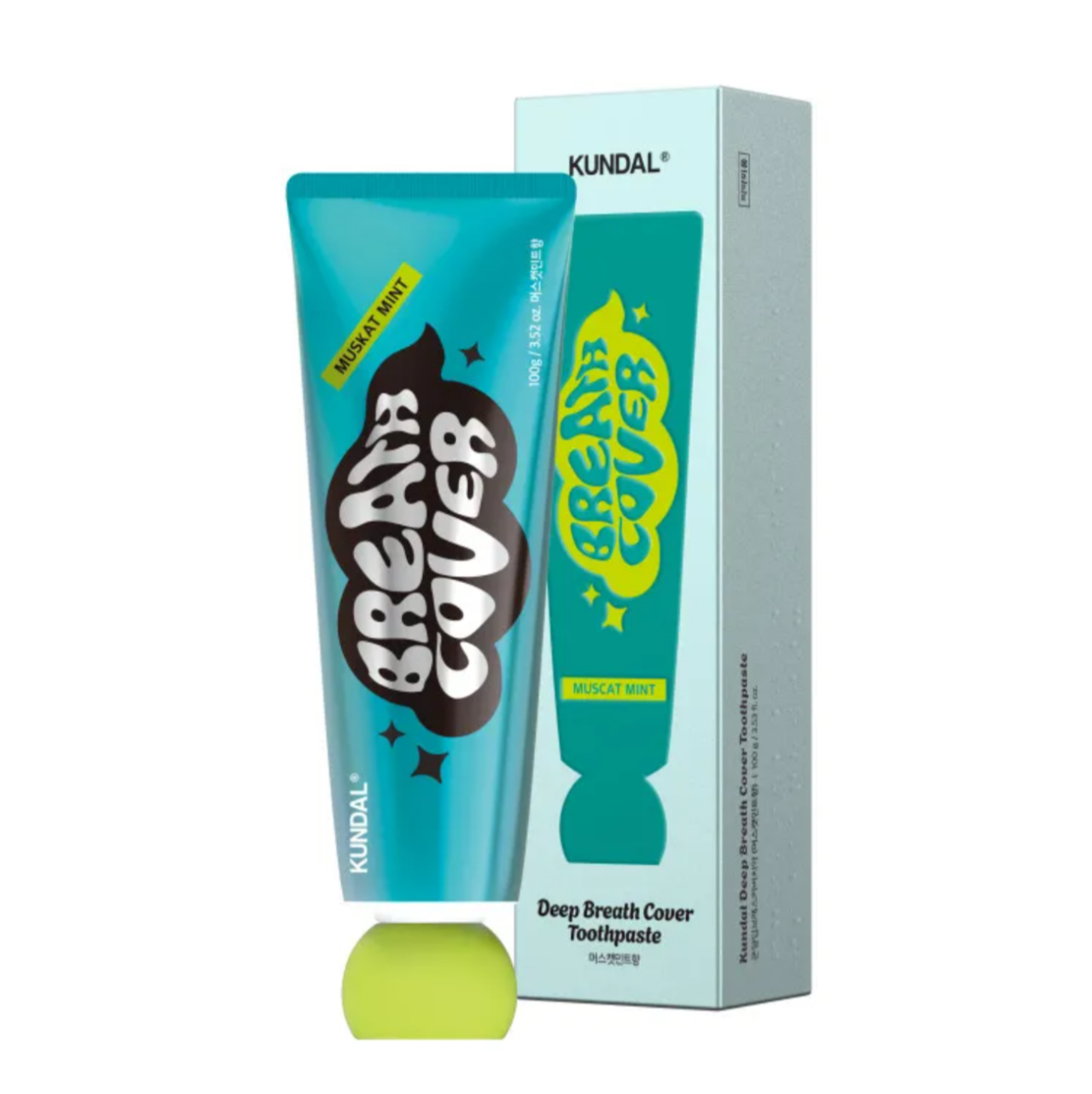 Kundal - Deep Breath Cover Toothpaste Muscat Mint - Зубна паста комплексна “Виноград і м’ята” - 100г