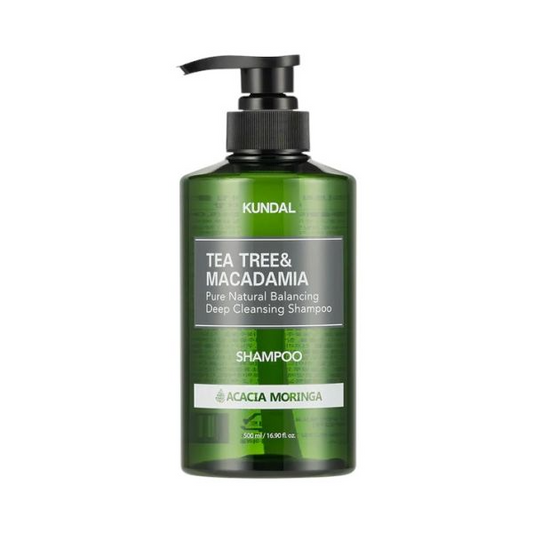 Kundal - Tea Tree & Macadamia Deep Cleansing Shampoo Acacia Moringa - Шампунь балансуючий із чайним деревом для жирної шкіри голови АКАЦІЯ - 500мл