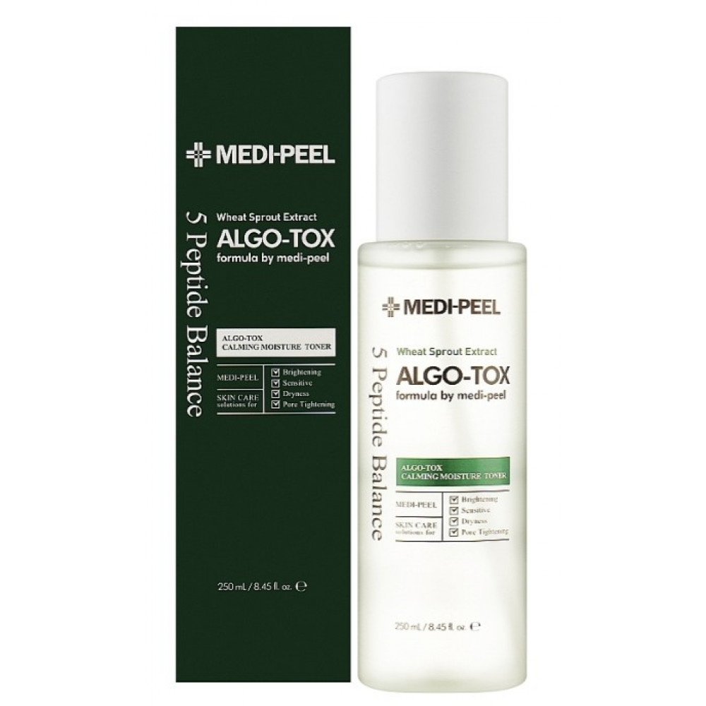 Medi-Peel - Algo-Tox Calming Moisture Toner - Заспокоюючий тонер з центелою та пептидами - 250мл