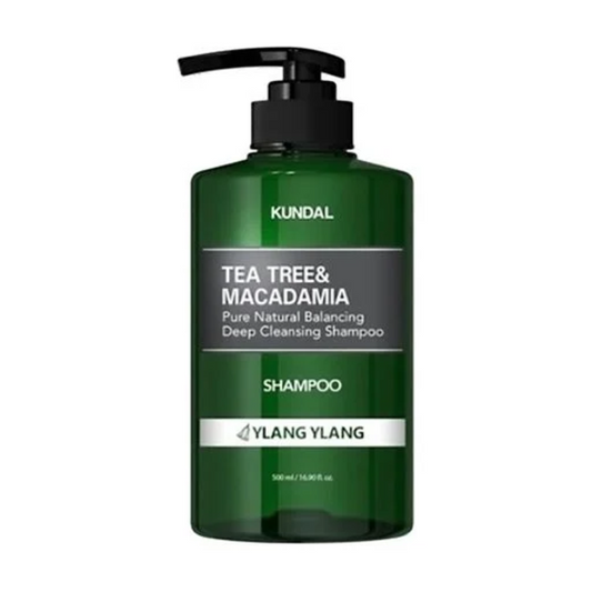 Kundal - Tea Tree & Macadamia Deep Cleansing Shampoo Ylang-Ylang - Шампунь балансуючий із чайним деревом для жирної шкіри голови ІЛАНГ-ІЛАНГ - 500мл
