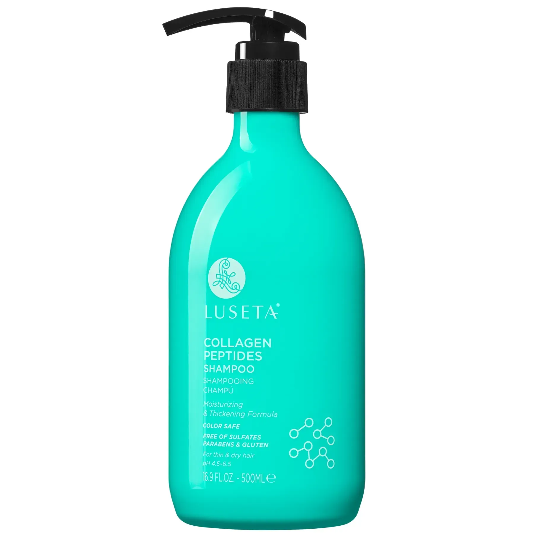 Luseta - Collagen Peptides - Шампунь для відновлення густоти та об'єму, 500 мл.