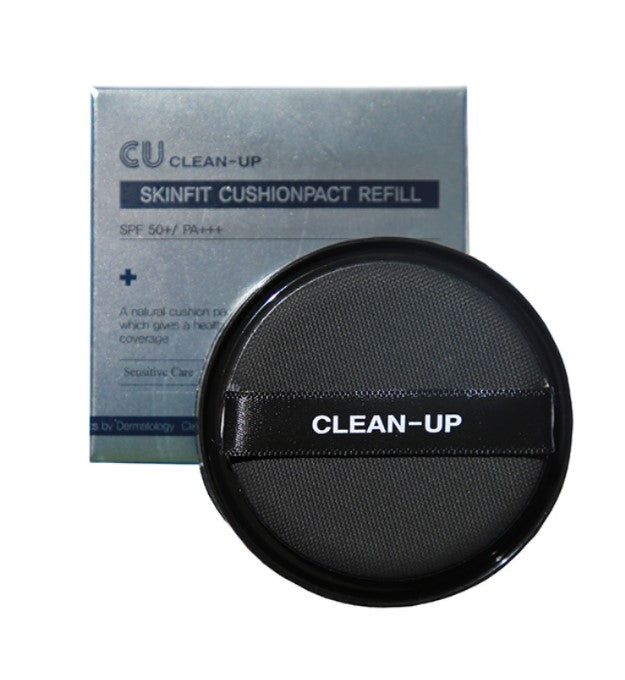 CUskin - Clean-Up Skinfit Cushionpact No.21 SPF 50+ PA+++ Refill - Змінний блок до інноваційного кушону 21 тон - 15г