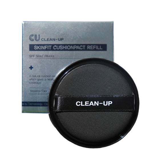 CUskin - Clean-Up Skinfit Cushionpact No.21 SPF 50+ PA+++ Refill - Змінний блок до інноваційного кушону 21 тон - 15г